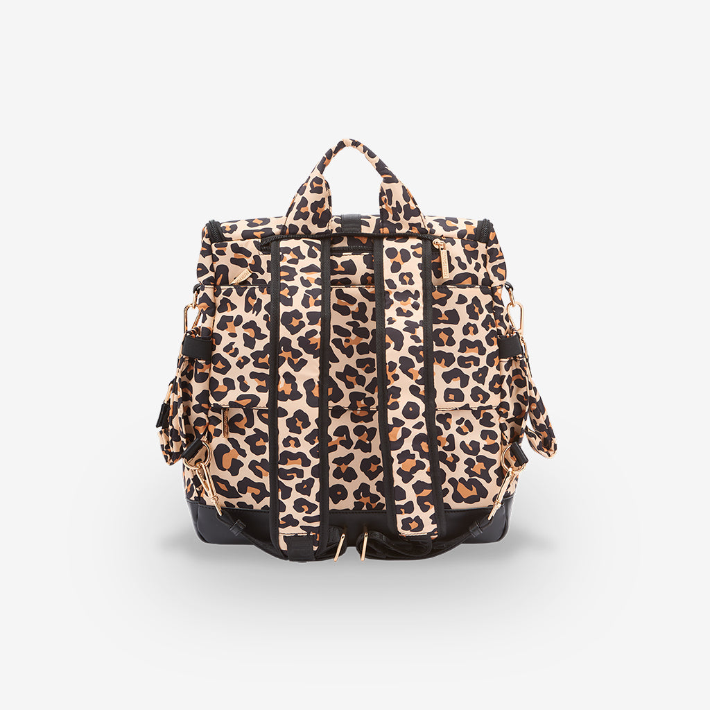 BNWT Posh Peanut Lana Leopard Tan orders Ruffled Backpack