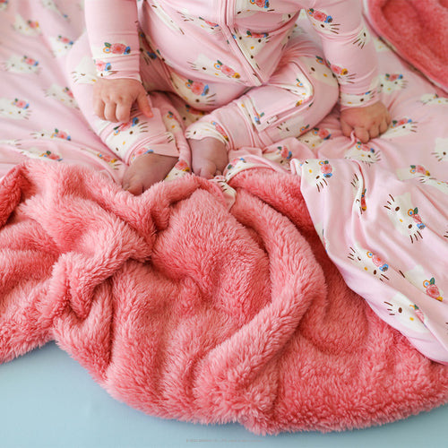 Pastel Pink Hello Kitty® Luxe Plush Patoo® Blanket