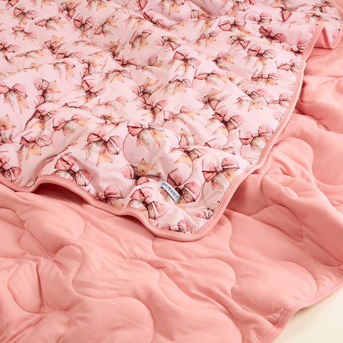 Everly Jane & Velvet Pink Reversible Quilted Patoo® Blanket