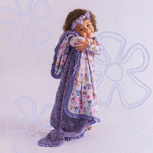 Disney Tropical Angel Minky Ruffled Luxette Patoo® Blanket