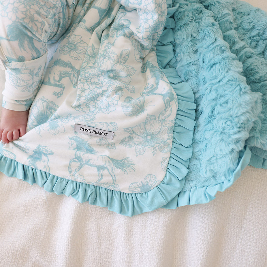 Charlotte Anne Minky Ruffled Luxette Patoo® Blanket