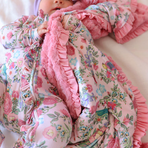 Christine Minky Ruffled Luxette Patoo® Blanket