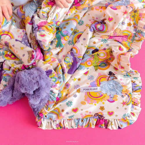 Groovy Barbie™ and Friends Minky Ruffled Luxette Patoo® Blanket