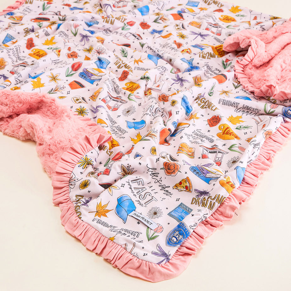 Gilmore Girls Minky Ruffled Luxette Patoo® Blanket