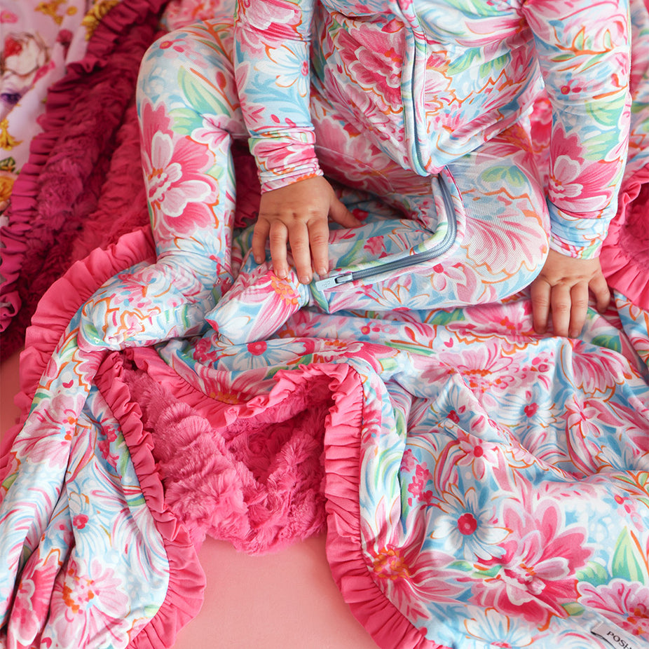 Marina Minky Ruffled Luxette Patoo® Blanket