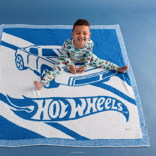 Classic Hot Wheels™ Blue Luxe Cuddle Patoo® Blanket