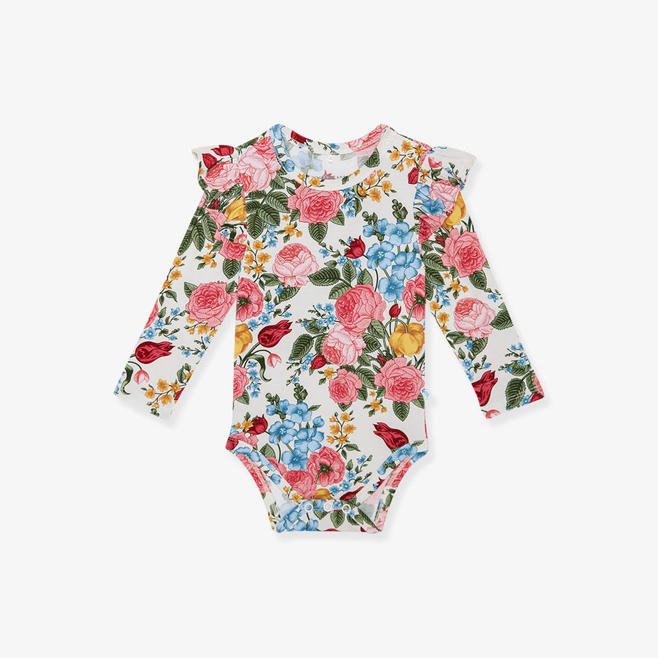 Rubina Long Sleeve Ruffled Bodysuit