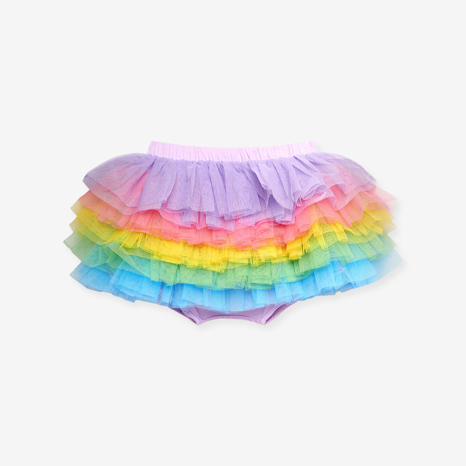 Rainbow Stripe Tulle Bloomer