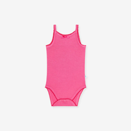 Posh Hot Pink Picot Bodysuit