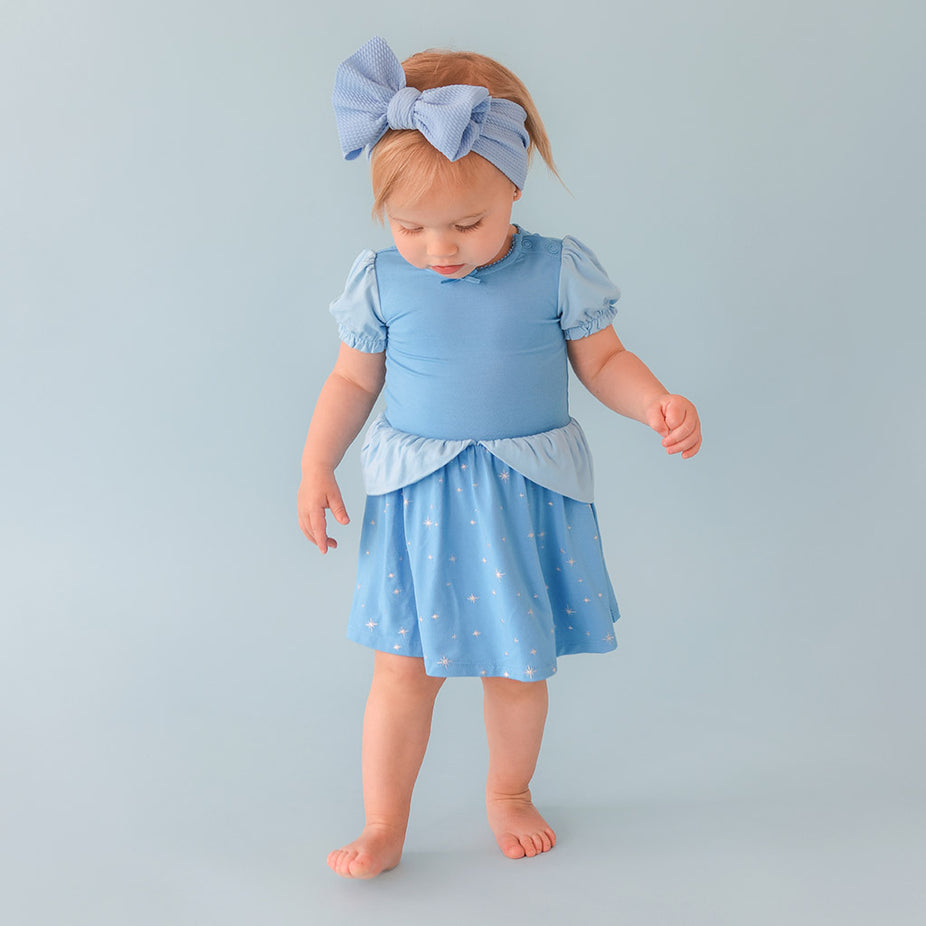 Disney Princess Blue Baby Bodysuit Dress Cinderella