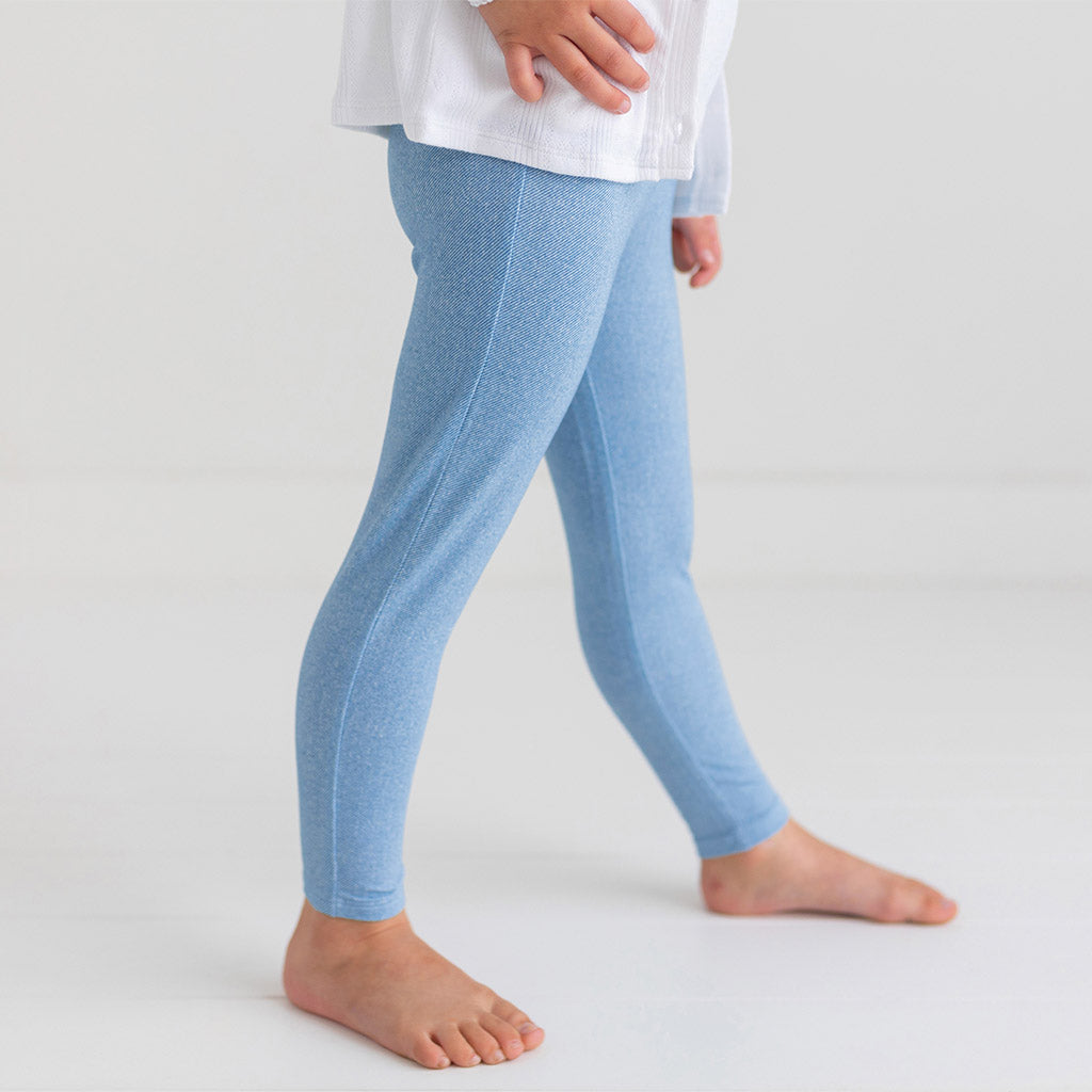 Light denim leggings best sale