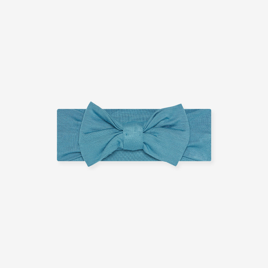 Celestial Blue Luxe Bow Headwrap