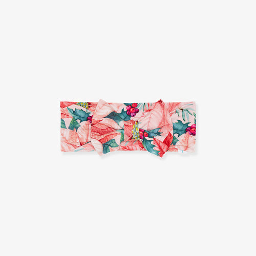 Poinsettia Luxe Bow Headwrap