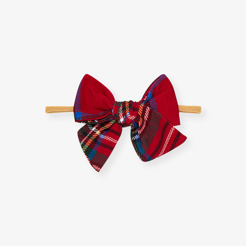 Red Tartan Plaid Nylon Headband