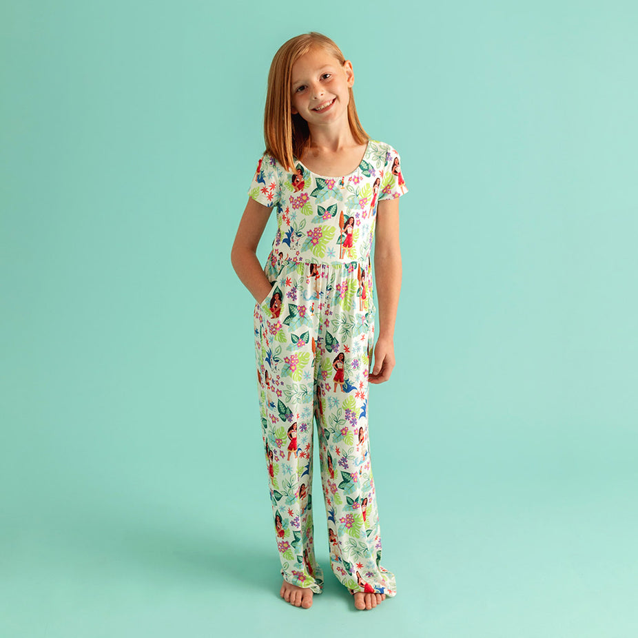 Disney Moana Floral Scoop Back Jumpsuit