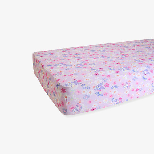 Kuromi® & My Melody® Garden Crib Sheet