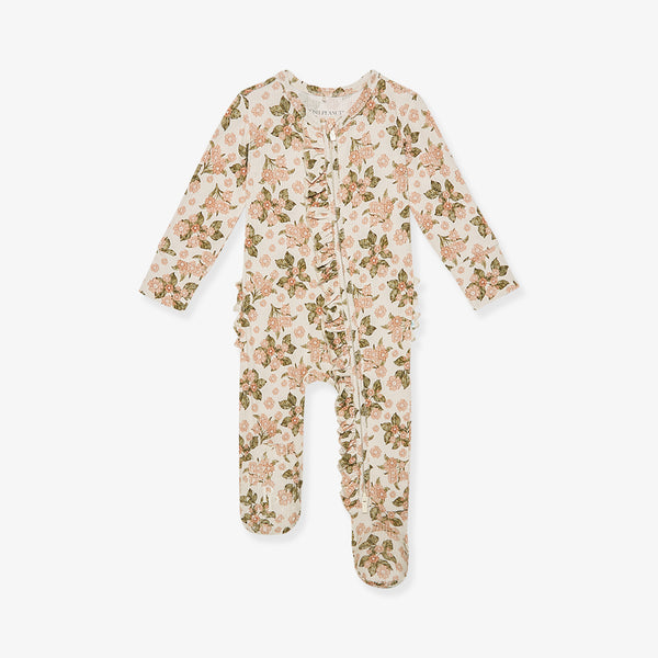 Posh Peanut Emilia Ruffle Fitted Footie Pajamas deals