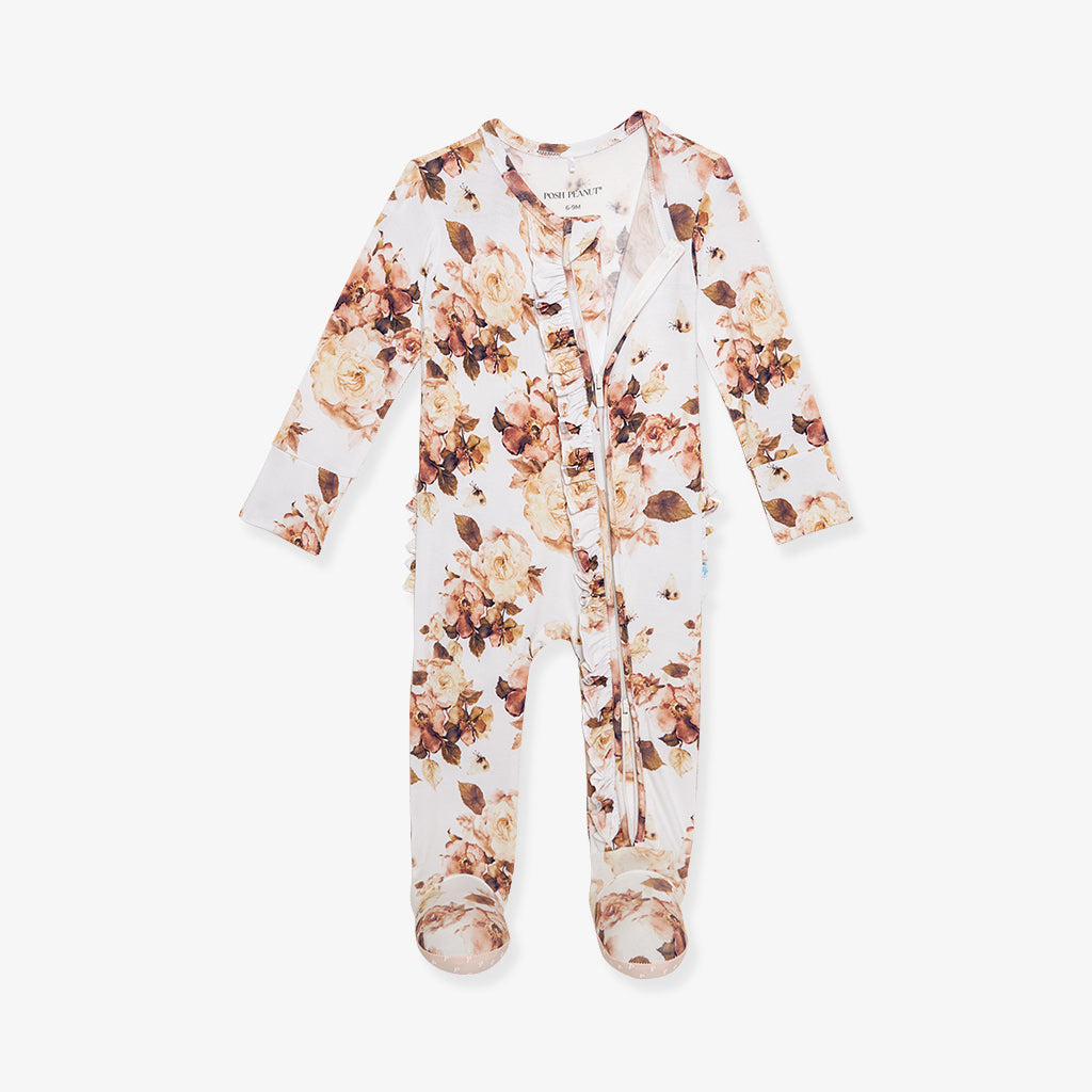 Posh Peanut Posh Barbie Footie Ruffled Zippered online One Piece 0-3 months