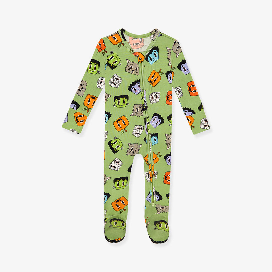 Posh Monsters Footie Zippered One Piece