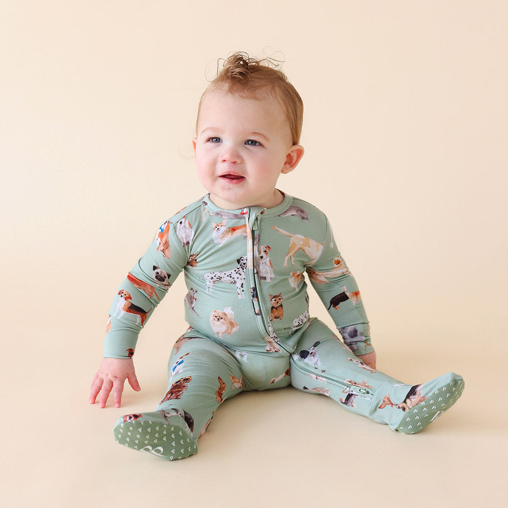Puppies Footie Zippered One Piece