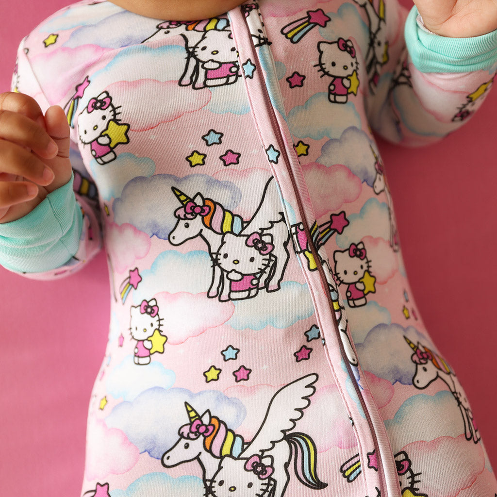 POSH PEANUT SANRIO HELLO KITTY UNICORN FOOTIES ONESIE 12-18M NEW outlet NWT