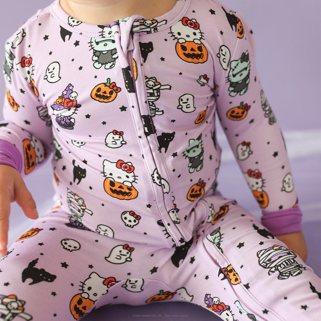 Posh Peanut Hello deals Kitty Sanrio Halloween long sleeve piece pajama baby new 18-24