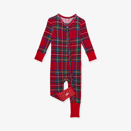 Red Tartan Plaid Convertible One Piece