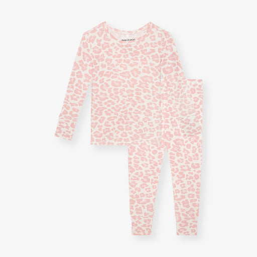 Leopard Pink Long Sleeve Toddler Pajamas | Delaney