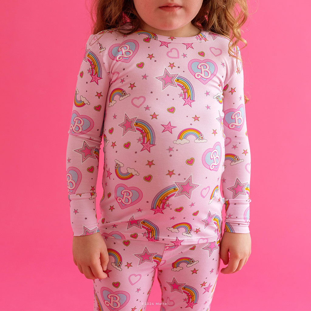 Pink star pajamas sale