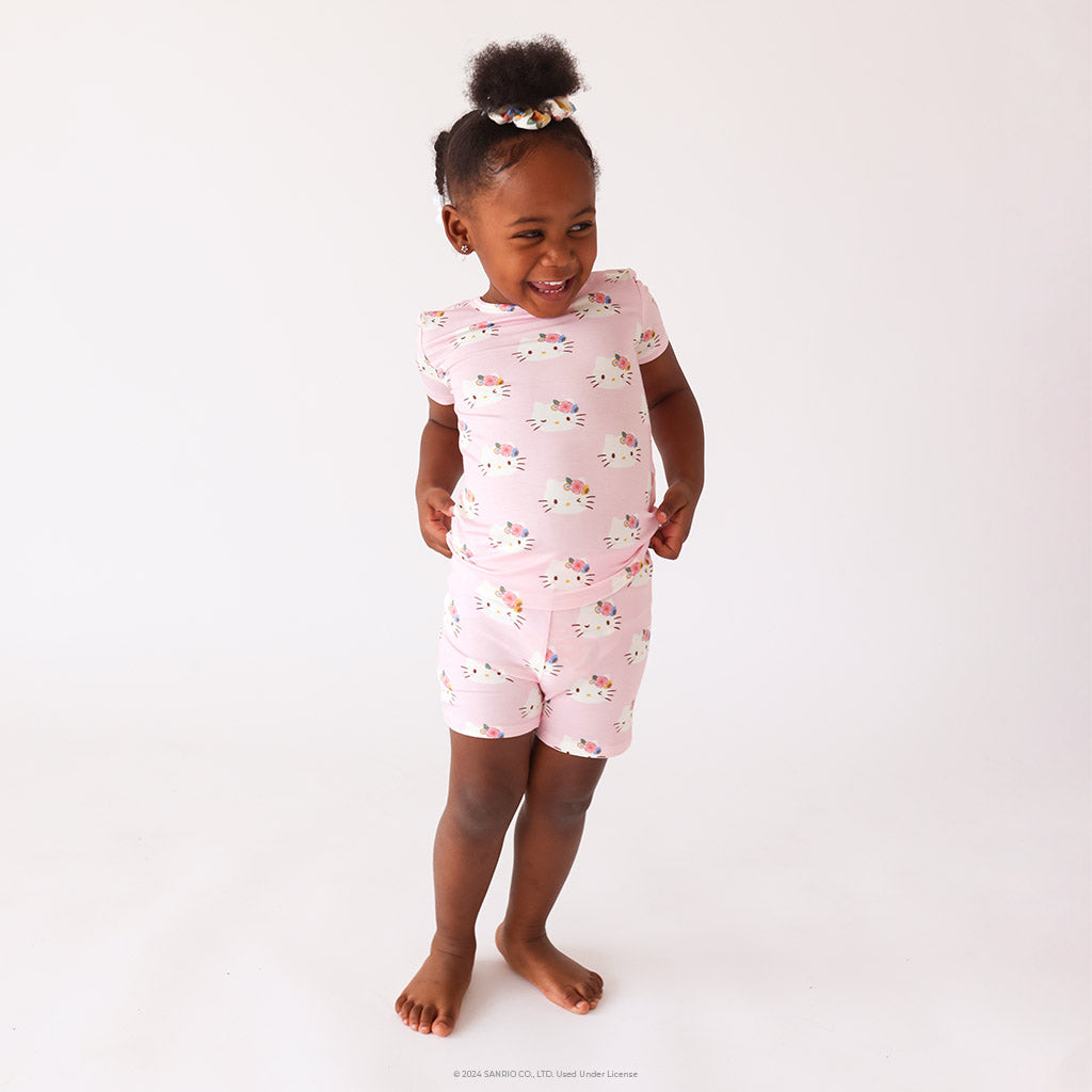Sanrio® Pink Toddler Short Sleeve Pajamas | Pastel Pink Hello Kitty®