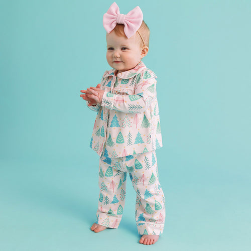 Balsam Flannelette Ruffled Pajama Set