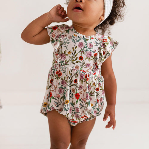 Madelyn Flutter Sleeve Bubble Romper