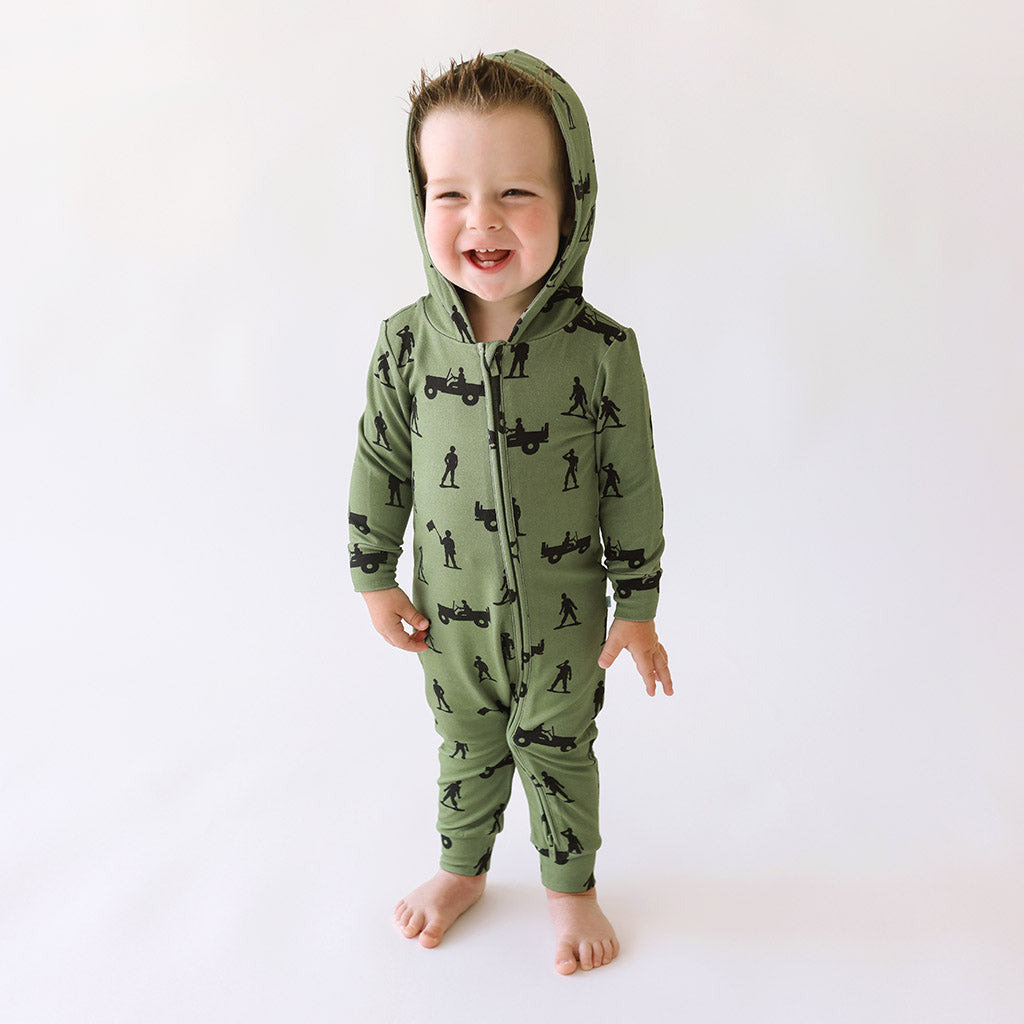 2 hotsell New Posh Peanut Army Rompers 18-24 months