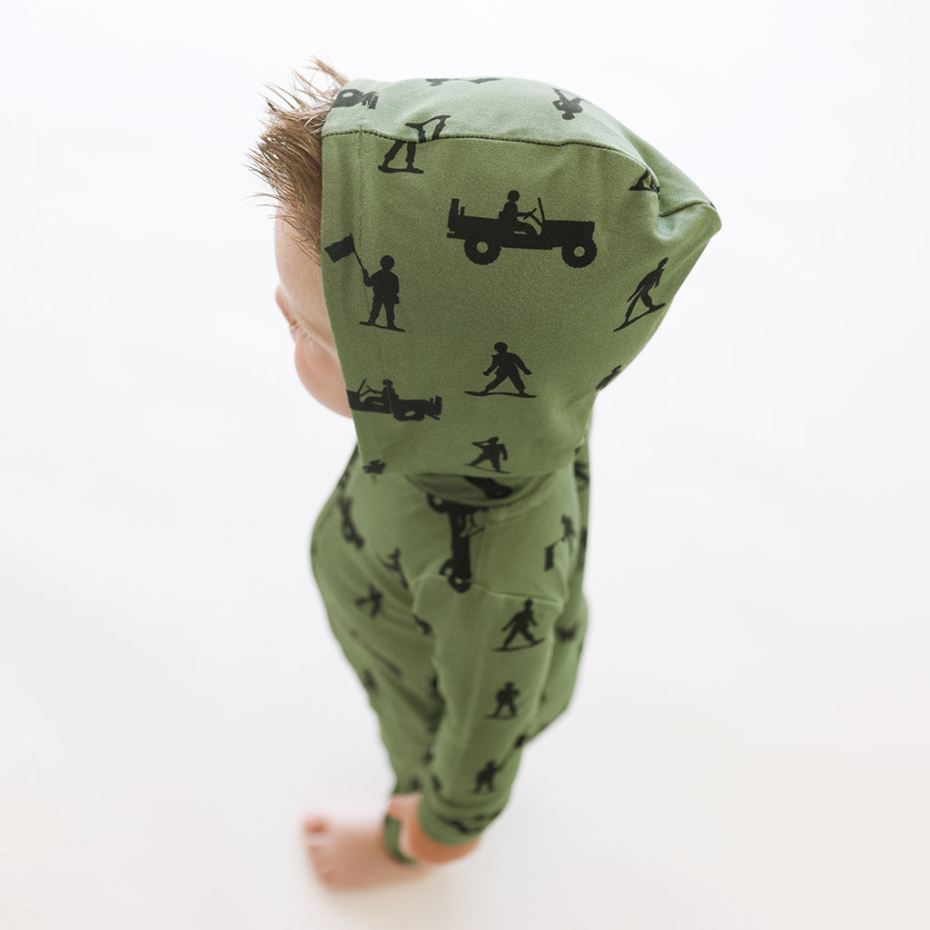 2 good New Posh Peanut Army Rompers 18-24 months