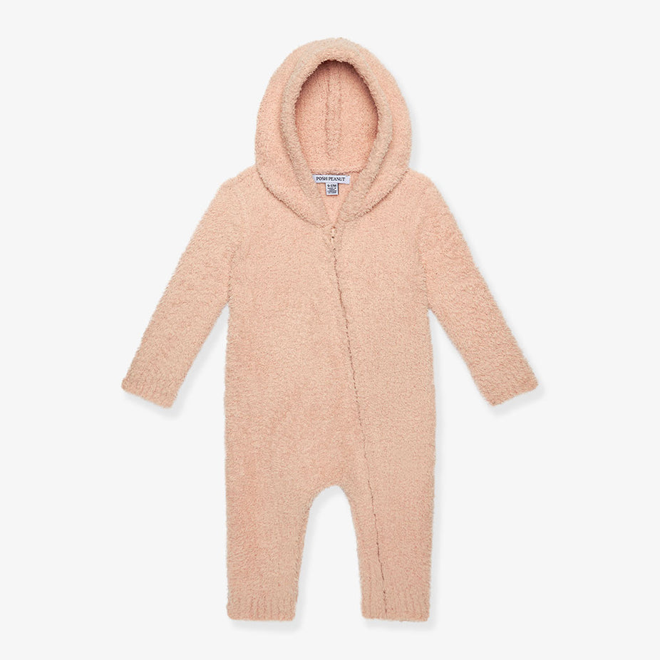 Dusty Blush Cuddle Hooded Romper