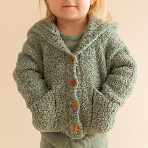 Soft Jade Cuddle Hooded Cardigan