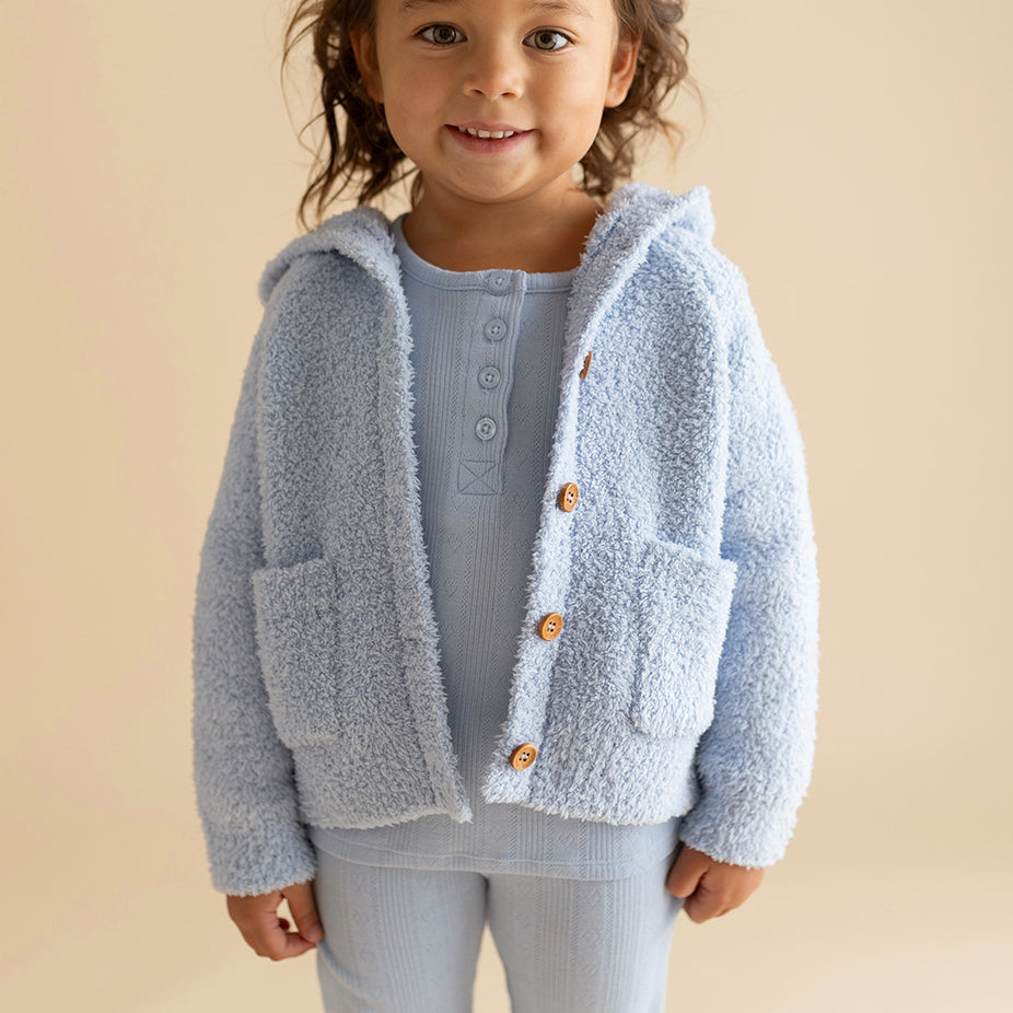 Periwinkle Cuddle Hooded Cardigan