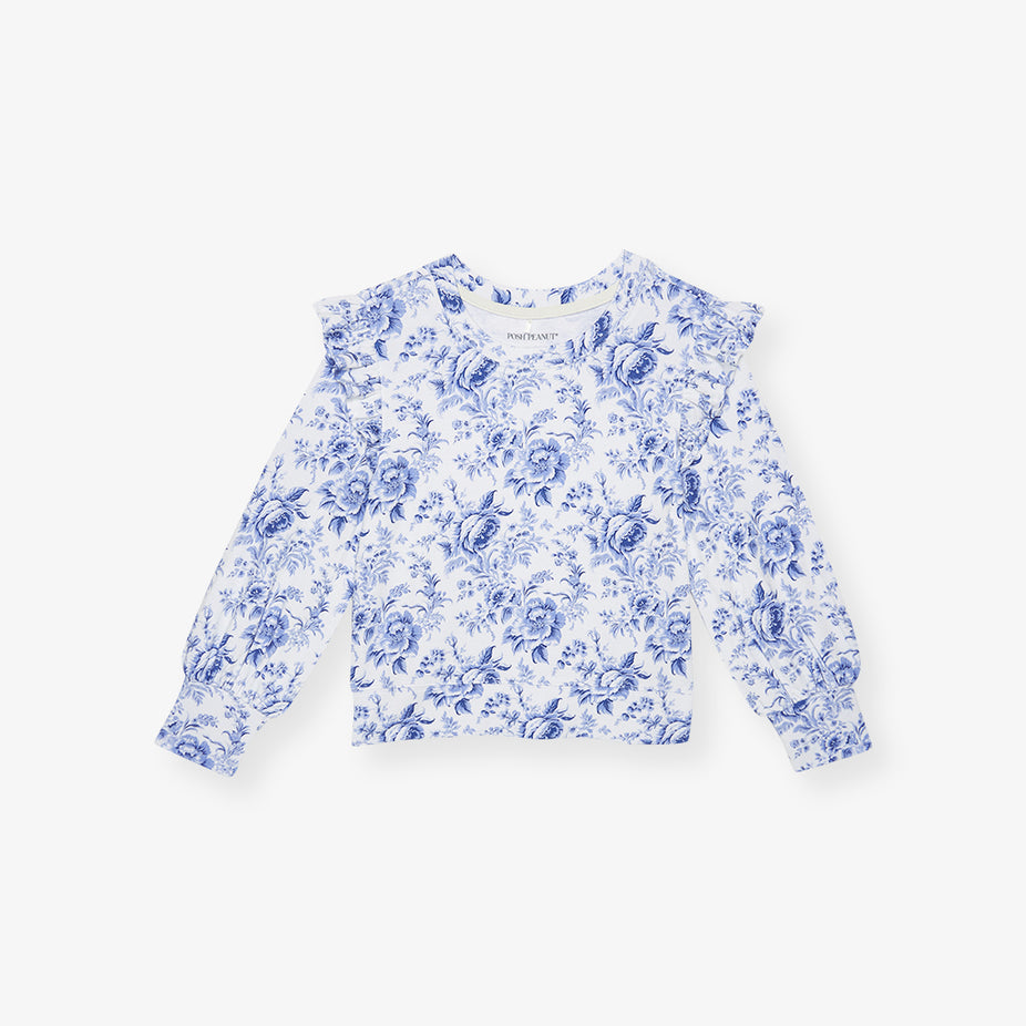 Yve French Terry Ruffled Sweatshirt