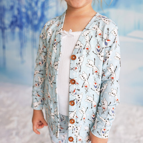 Disney Frozen Olaf French Terry Button Cardigan