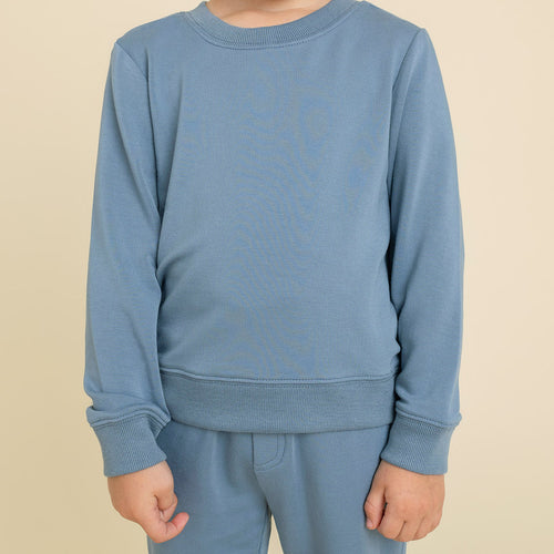 Slate French Terry Pullover Sweatshirt