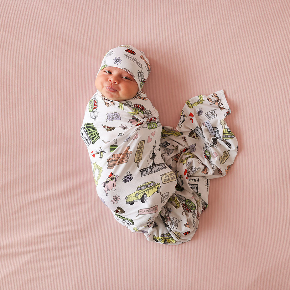 Friends Swaddle Beanie Set