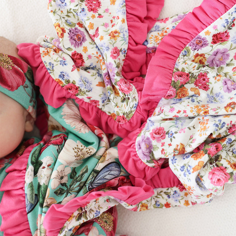 Nikki Danielle & Elena Blake Ruffled Luxette Patoo® Blanket