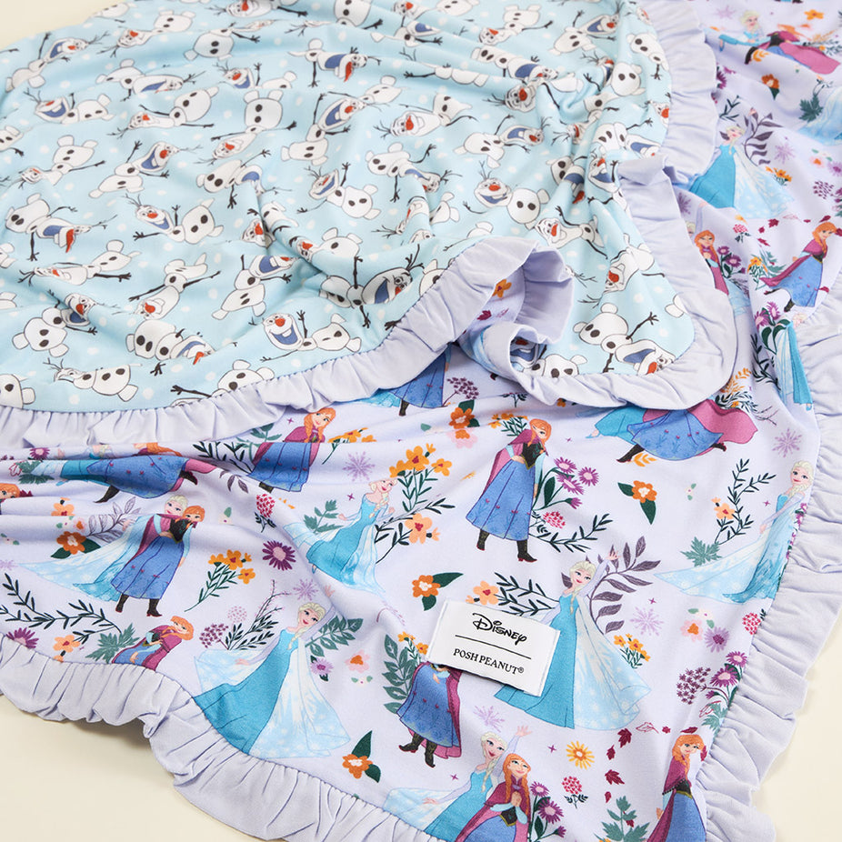 Disney Frozen Sisters & Olaf Ruffled Luxette Patoo® Blanket