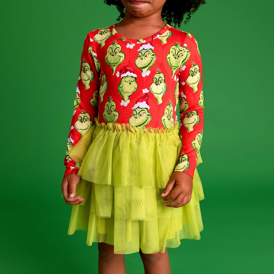 Red Girl Toddler Tulle Dress Seuss The Grinch