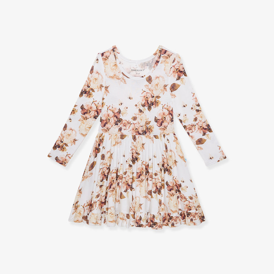 Reese Long Sleeve Ruffled Twirl Dress