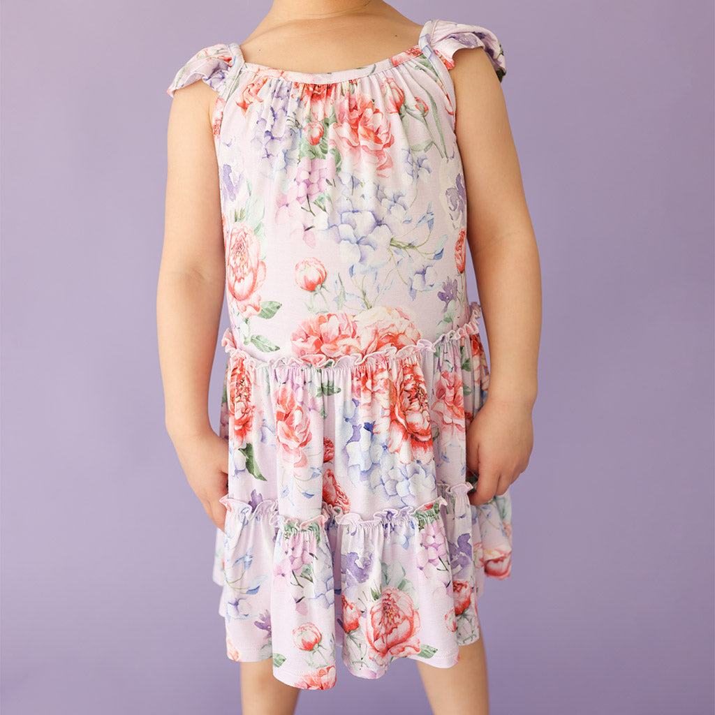 Posh Peanut Briar Tiered Flutter Dress sold 2T