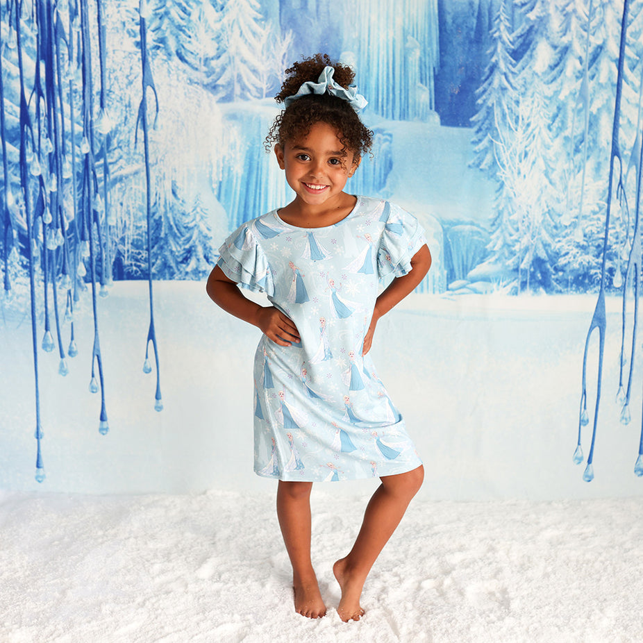 Disney Frozen Elsa French Terry Ruffled Dress