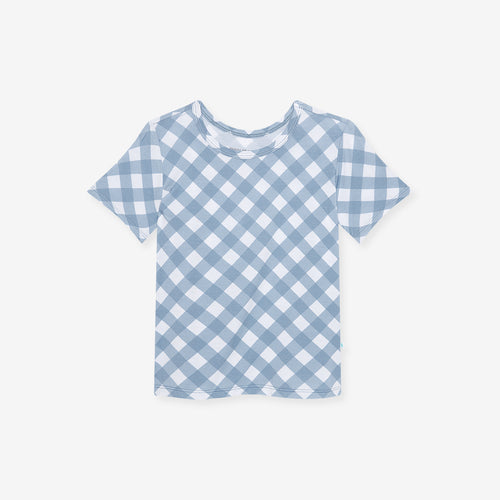 Dusty Blue Gingham Classic Tee