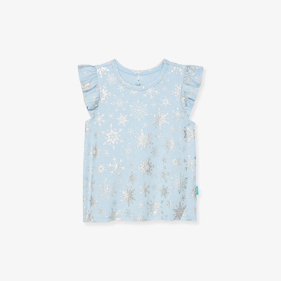 Disney Frozen Elsa Snowflake Ruffled Tee