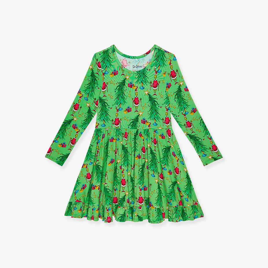 Dr. Seuss Merry Grinchmas Ruffled Twirl Dress